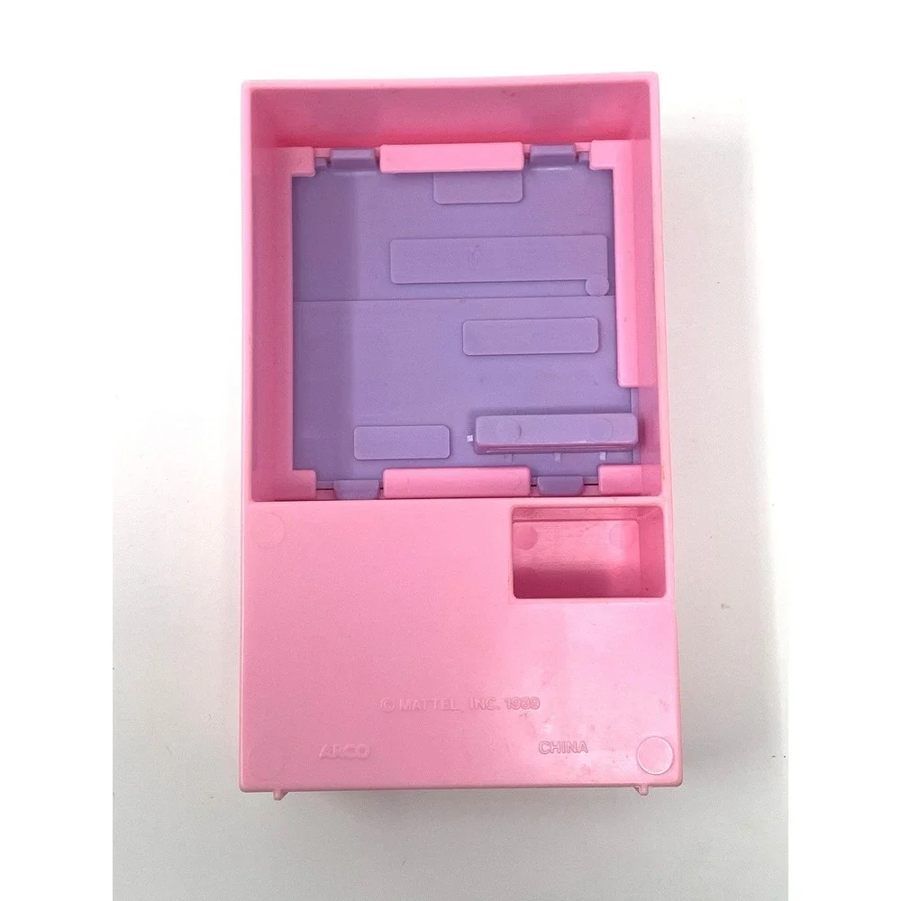 Vtg 1989 Barbie Home Entertainment Center Pink Stereo TV Speakers Mattel‎ Arco